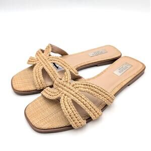 Steven New York Harpo Cutout Slide Sandals Women's Natural Size US9.5M EU40